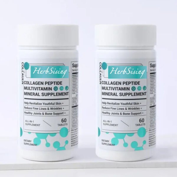 Collagen Peptides For Women, Beauty Vitamin And Mineral Supplement With Multivitamins, Hydrolyzed Protein Peptide Type, Biotin And Vitamins - 60 Capsules - Image 4