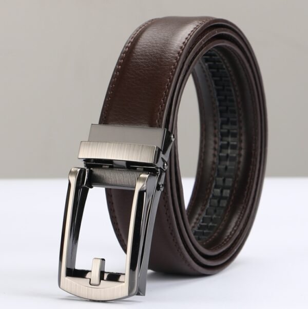 Adjustable Holeless Leather Belts - Image 3