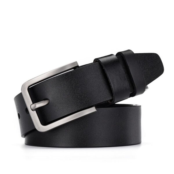 Leather Cowskin Vintage Jean Belt Pin Buckle Simple Men's Belt Wide - Image 7