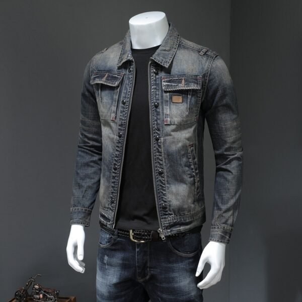 Men's Denim Jacket Plus Size Denim Jacket - Image 3