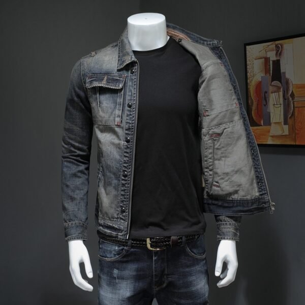 Men's Denim Jacket Plus Size Denim Jacket - Image 4