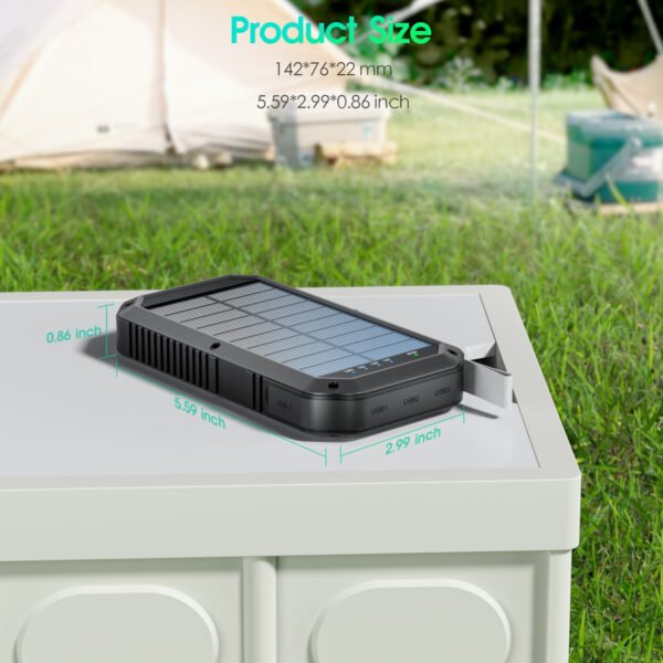 3USB-A Wireless Rechargeable Power Bank With Camping Light - Image 10