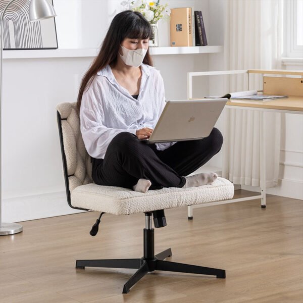 Armless Office Desk Chair No Wheels - Image 10