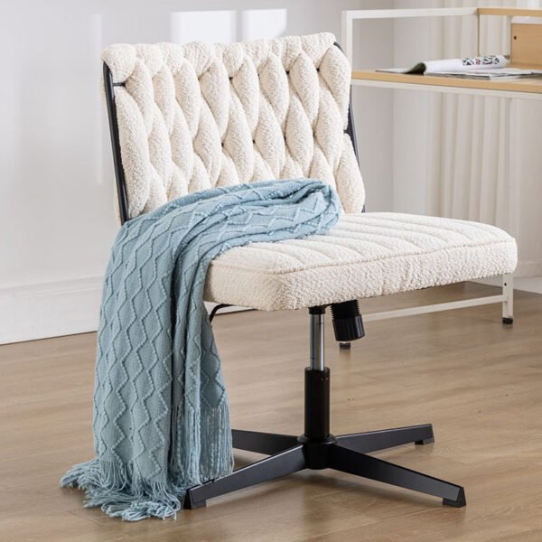 Armless Office Desk Chair No Wheels - Image 5