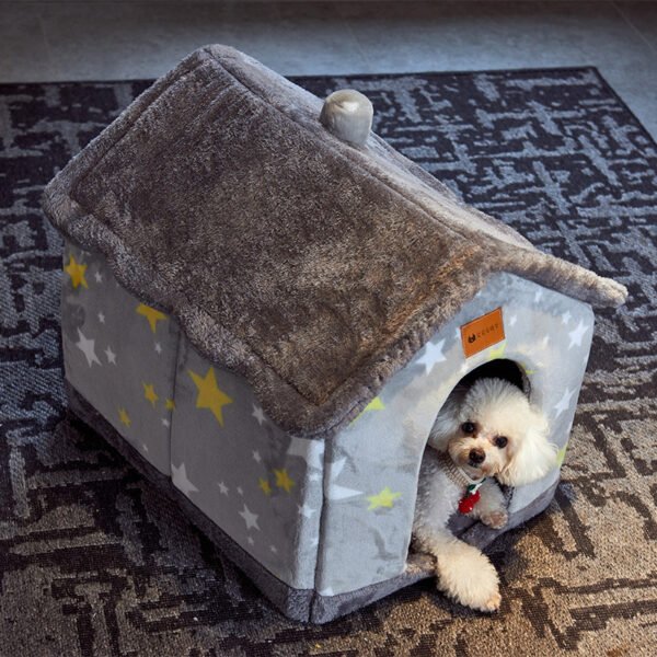 Foldable Dog House Pet Cat Bed Winter Dog Villa Sleep Kennel Removable Nest Warm Enclosed Cave Sofa Pets Supplies - Image 6