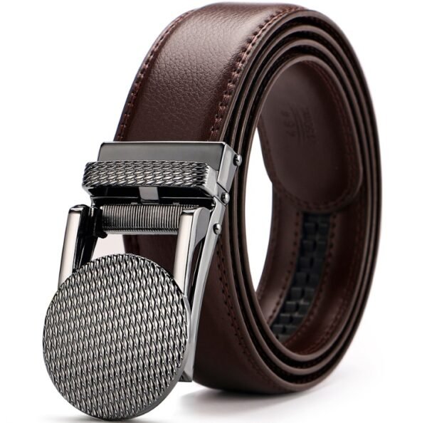 Adjustable Holeless Leather Belts - Image 2