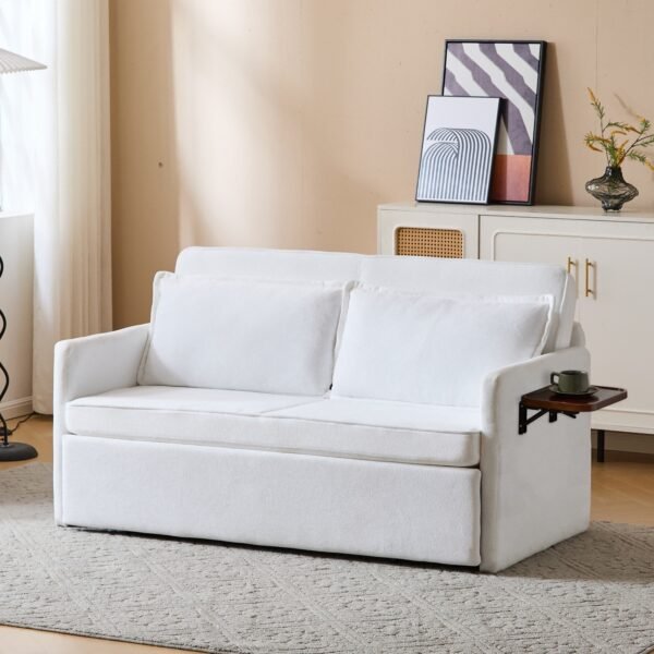 Adult Sleeper Chair Bed, 3-in-1 Convertible Sofa Chair Bed Pull-out Sofa Bed, Convenient Folding Tray Table With USB And Type-C Charging Ports Modern Loveseat For Living Room Cannot Be Sold On Temu - Image 2