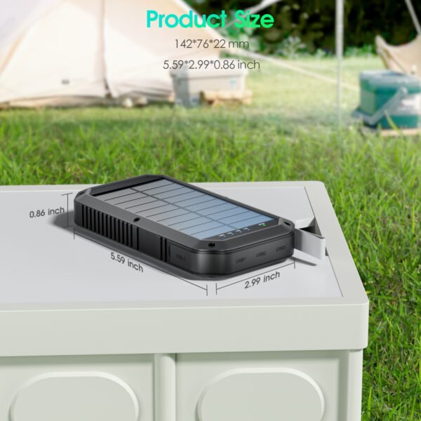 3USB-A Wireless Rechargeable Power Bank With Camping Light - Image 5