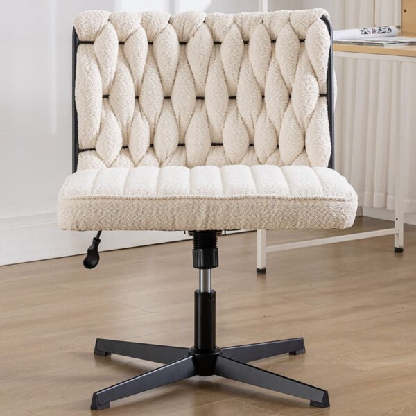 Armless Office Desk Chair No Wheels - Image 7
