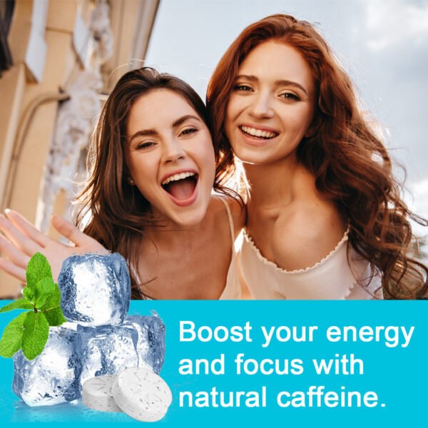 Energy Caffeine Nootropics Mints For Energy & Focus - Sugar-Free With L-theanine, Caffeine, Vitamin B12 & Vitamin B6 - Image 3