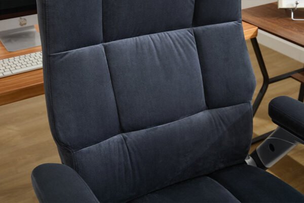Big And Tall Office Chair 500lbs With Adjustable Lumbar Support, Fabric Executive Computer Chair With 2D Flip-up Armrests, Ergonomic Chair Quiet Rubber Wheels, Extra Wide Seat, Adjustable Headrest - Image 5