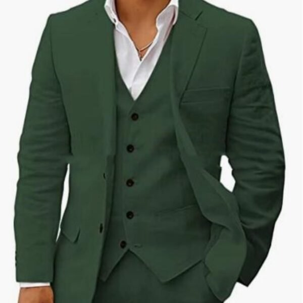 Linen Business Casual Suit Men's Six-piece Set Suit - Image 10