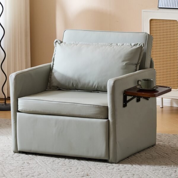 Adult Sleeper Chair Bed, 3-in-1 Convertible Sofa Chair Bed Pull-out Sofa Bed, Convenient Folding Tray Table With USB And Type-C Charging Ports For Living Room Cannot Be Sold On Temu - Image 4
