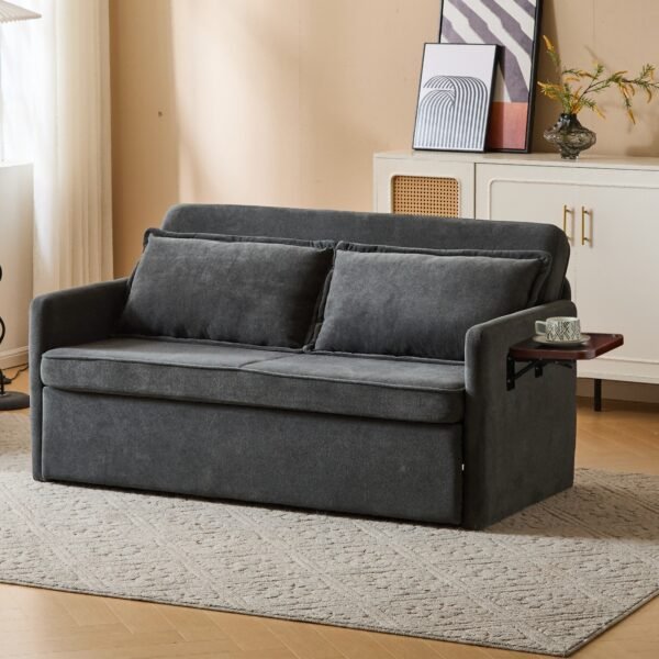 Adult Sleeper Chair Bed, 3-in-1 Convertible Sofa Chair Bed Pull-out Sofa Bed, Convenient Folding Tray Table With USB And Type-C Charging Ports Modern Loveseat For Living Room Cannot Be Sold On Temu - Image 4