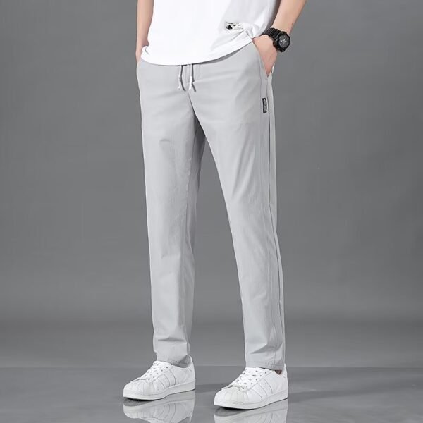Casual Ice Silk Men's Plus Size Fashion Straight Pants - Image 10