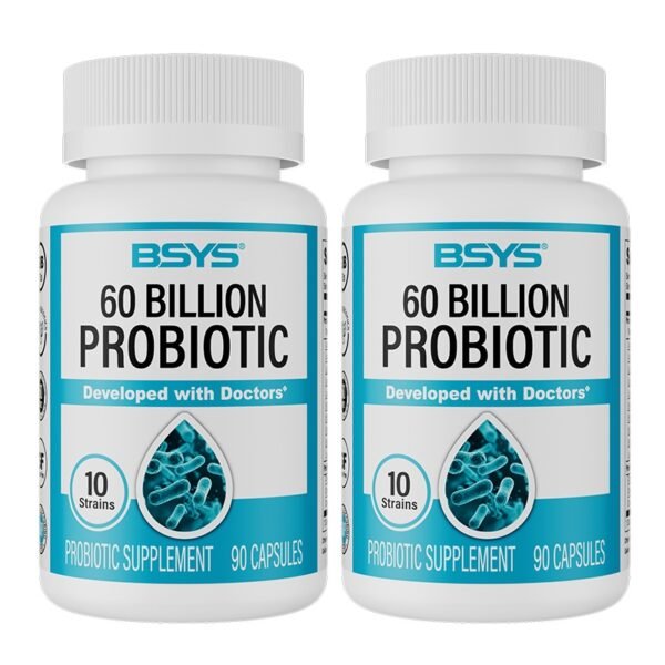 BSYS 60 Billion CFU Probiotic Capsules  Acid-Resistant Stomach-Resistant Formula  Intestinal Delivery Technology  Digestive & Immune Health Support  Daily Gut Wellness Supplement - Image 6