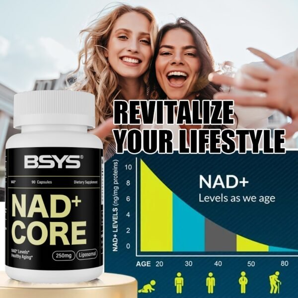 BSYS NAD Supplements  Anti-Aging Vitality Support  Metabolic & Cognitive Health Boost  Mitochondrial Energy Enhancement  Healthy Weight Management & Insulin Balance Aid  Active Aging Formul - Image 10