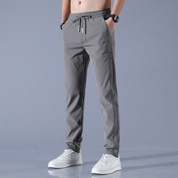 Casual Ice Silk Men's Plus Size Fashion Straight Pants - Image 4
