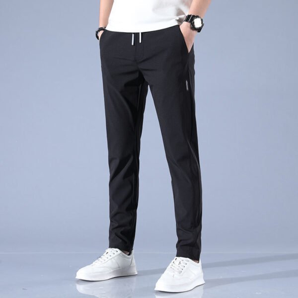 Casual Ice Silk Men's Plus Size Fashion Straight Pants - Image 2