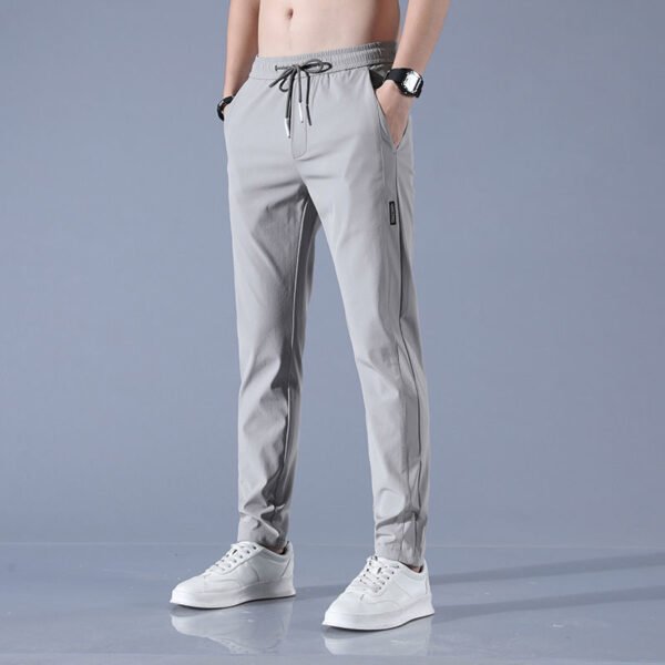 Casual Ice Silk Men's Plus Size Fashion Straight Pants - Image 5