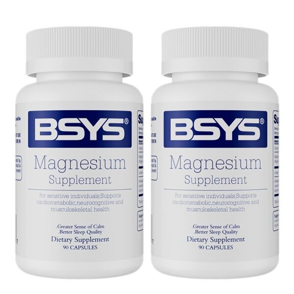 BSYS Magnesium Supplements Sleep & Anxiety Relief Aid Muscle Relaxation Support Heart Health & Blood Sugar Balance Formula Cognitive Function Enhancement Nighttime Wellness Supplement - Image 3