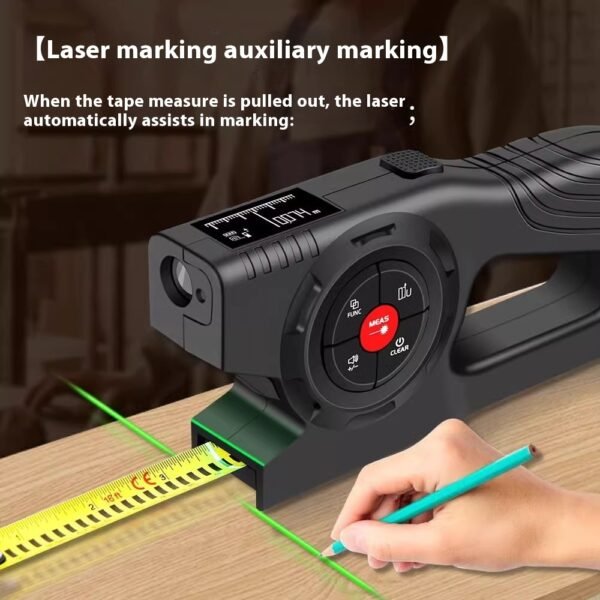 SKTM02 Laser Tape Digital Display Laser Range Finder Three-in-one Intelligent Electronic Measuring Scale Charging - Image 4
