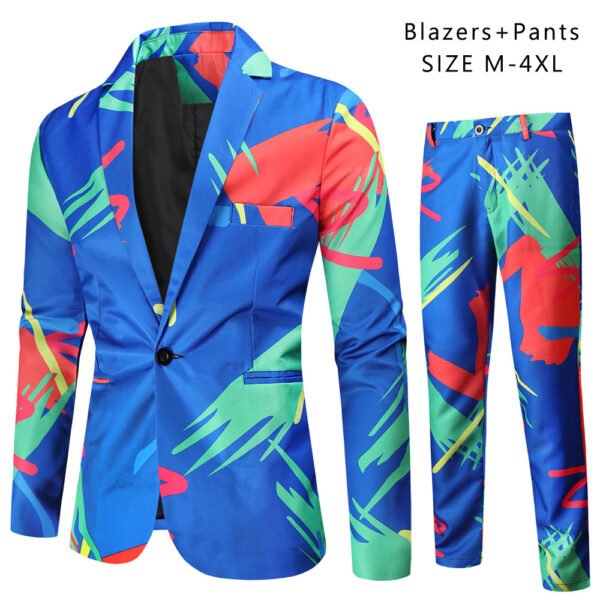 Digital New Print Leisure Suits For Men Two-piece Set - Image 4